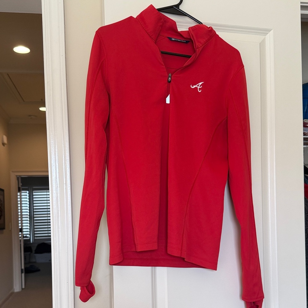 Atlanta Braves Cutter & Buck Women's Red Full-Zip Jacket